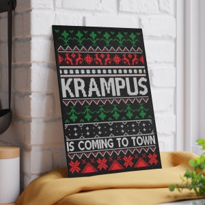 Glass Cutting Board | Krampus Decor | Ugly Sweater | | Holiday Charcuterie Board | Cheese Board | Kitchen Tools | Chopping Board