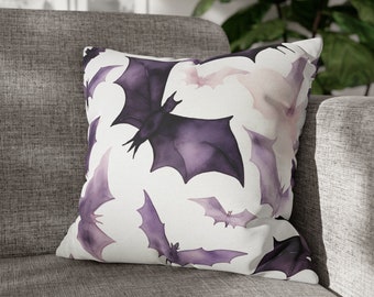 Bat Pillow Cover | Dark Cottagecore | Halloween Pillow Case | Witchcore Designer Sham | Gothic Home Decor | Double-Sided Print