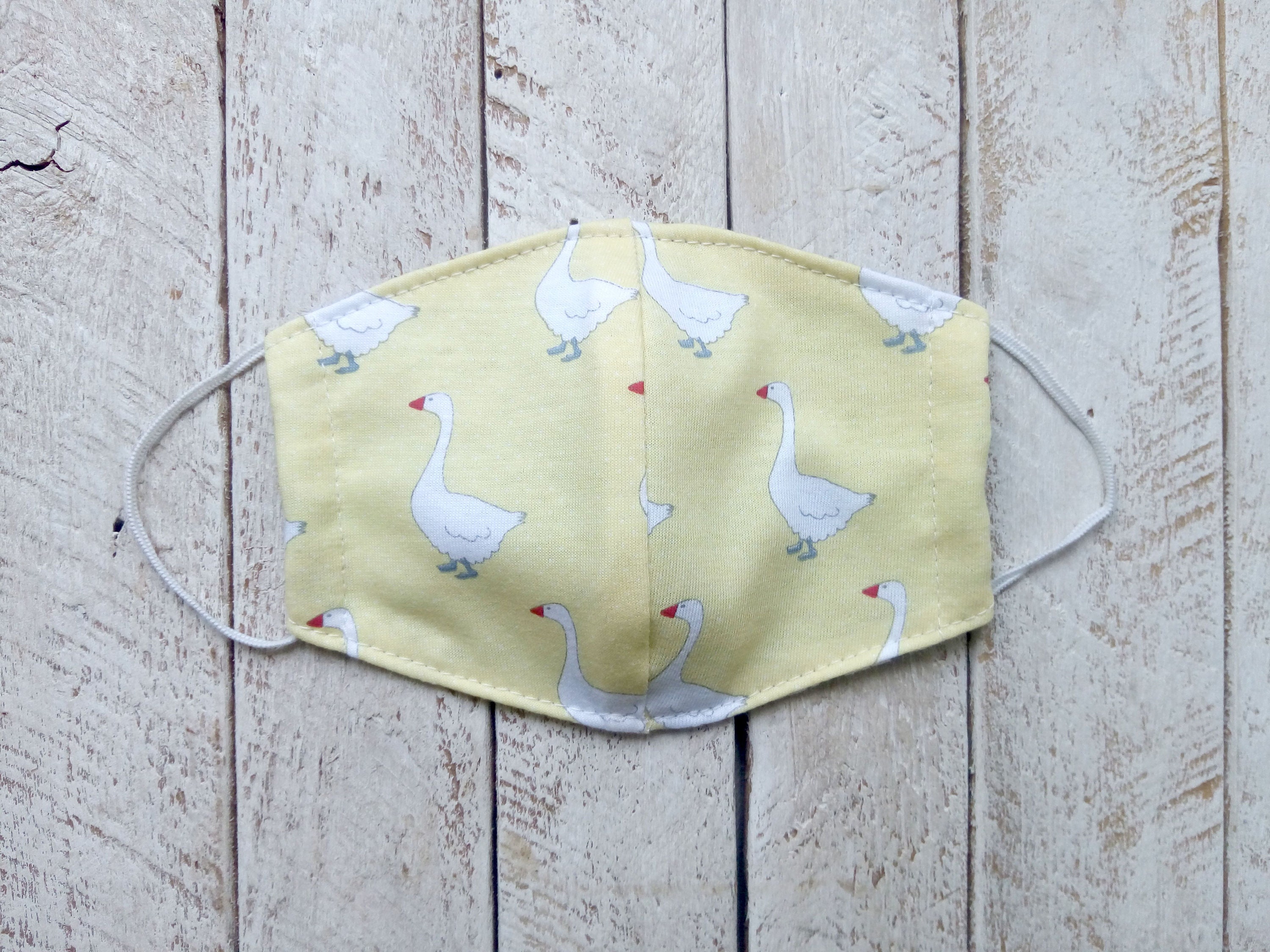 Geese face mask washable kids yellow facemask childrens | Etsy