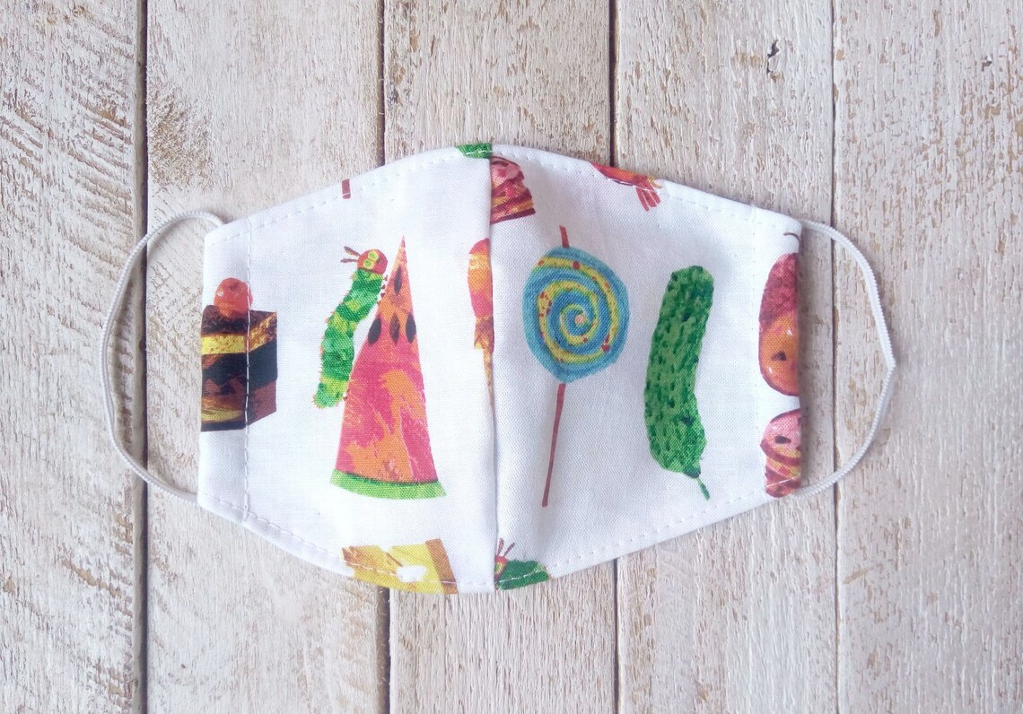Caterpillar Face Mask the Very Hungry Caterpillar Face Mask | Etsy