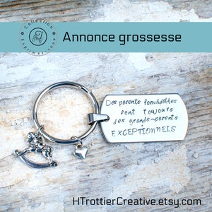 Pregnancy announcement, Birth announcement, Grandparents gift, First child announcement, Parents gift, Pregnancy, First born, Key ring, HTC