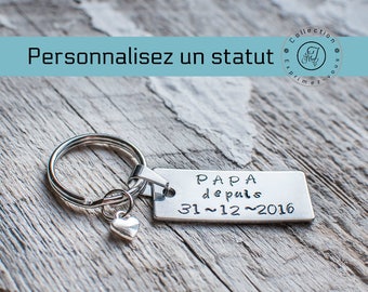 Dad since, Dad gift, New dad, Date of birth, Father's Day, Christmas gift, Year of birth, Dad key ring, Key ring, Dad