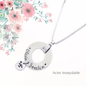 Personalized necklace, Mom gift, Women's necklace, Children's name, Family necklace, Family jewel, Mother's gift, Grandma, HTC, Handmade