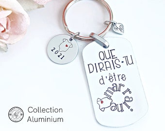Godmother request, Baptism, Key ring, Original request, Year, Onesie, Godmother gift, Aluminum, Solidity, Best godmother, Handmade