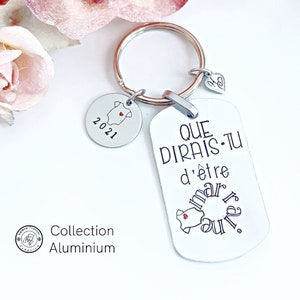 Godmother request, Baptism, Key ring, Original request, Year, Onesie, Godmother gift, Aluminum, Solidity, Best godmother, Handmade