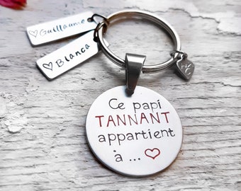 Papi Tannant, Papi Gift, Papi Keychain, Personalized, Grandparents, Family Gift, Family, Children's Gift, Children's Name, Quebec