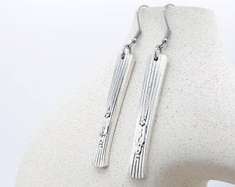 Cutlery earrings, Ecological jewel, Vintage, Recycled, Design Guild 1932, Silverware, Second life, Utensils, Sterling plated