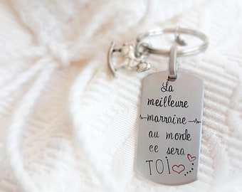 Godmother request, Best godmother, Do you want to be my godmother, Baptism, Godmother souvenir, Original request, Key ring, Birth, Gift