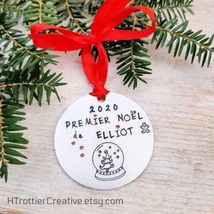 Christmas ornament, Christmas ball, First Christmas, Personalized, First name Christmas ball, Souvenir, Holidays, Parent gift, Baby gift, Unbreakable ball, image 1