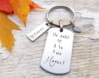 Teacher gift, Teacher gift, Thank you teacher, Thank you educator, End of year gift, Personalized key ring, Heart, Initials, HTC
