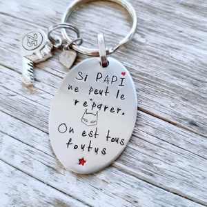 Grandpa gift, Grandpa handyman, Grandpa keychain, Grandpa workshop, Superhero, Gratitude, Repair, Grandchildren, Tools, DIY, French