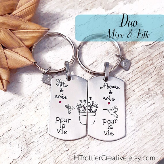 Mother-daughter Duo, Mother-daughter Keyring, Sharing, Mom Gift