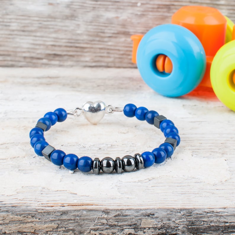 stainless steel memory wire Bracelet child bracelet boy blue girl child strong bracelet metal bracelet magnetic clasp