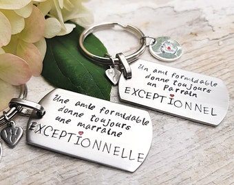 Godmother Request, Godfather Request, Friendship, Baptism, Birth, Friend, Key ring, Do you want to be my godmother, Original request, Godfather gift