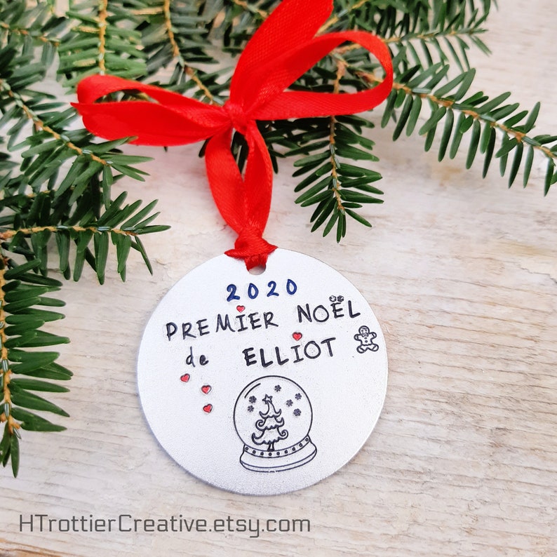 Christmas ornament, Christmas ball, First Christmas, Personalized, First name Christmas ball, Souvenir, Holidays, Parent gift, Baby gift, Unbreakable ball, image 1