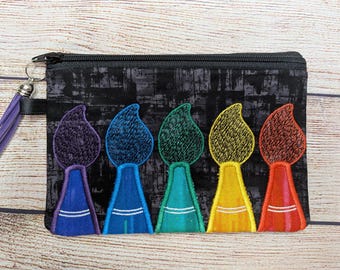 Artist Brush Zippered Bag-Cosmetic-Makeup Bag