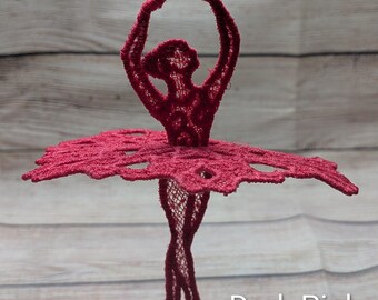 Ballerina Free Standing Lace Ornament