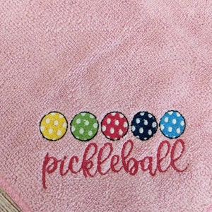 Pickleball Embroidered Pickleball Towel With Clip