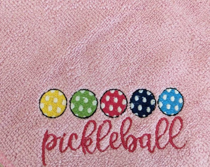 Pickleball Embroidered Pickleball Towel With Clip
