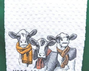 Herd It's Pumpkin Spice Season Embroidered Kitchen Towel
