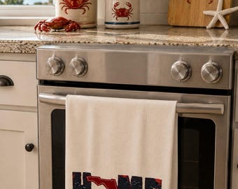 Florida Home Embroidered Kitchen Towel – Appliqued Cotton Decor