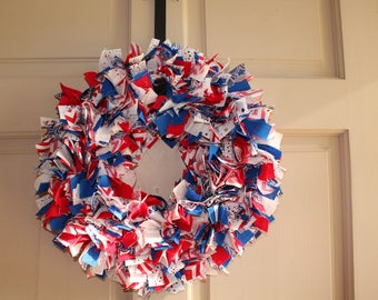 Stars and Stripes Rag Wreath