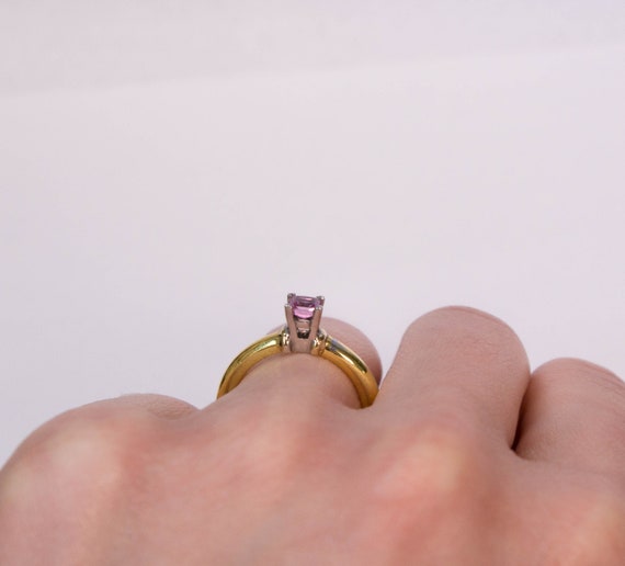 18K Pink Sapphire Solitaire - image 2