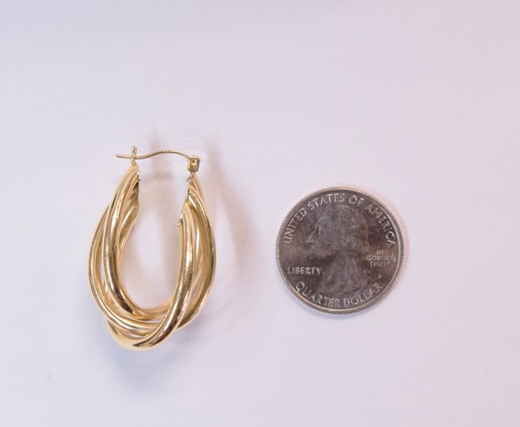 14k Twist Hoops - image 6