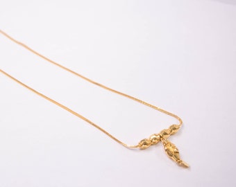 21k Gold Necklace - Etsy