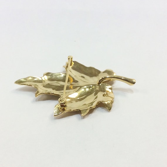 REDUCED!! Tiffany and Co. Vintage Maple Leaf Gold… - image 3