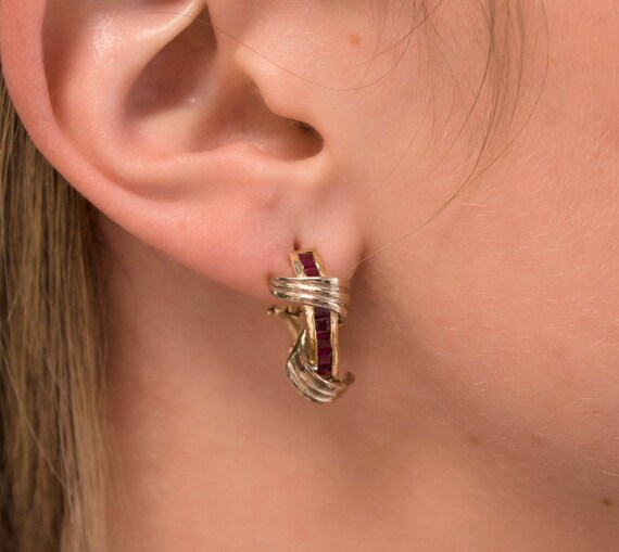 14 Ruby Earrings - image 5