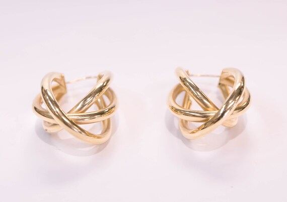 14k Twist Hoops - image 4