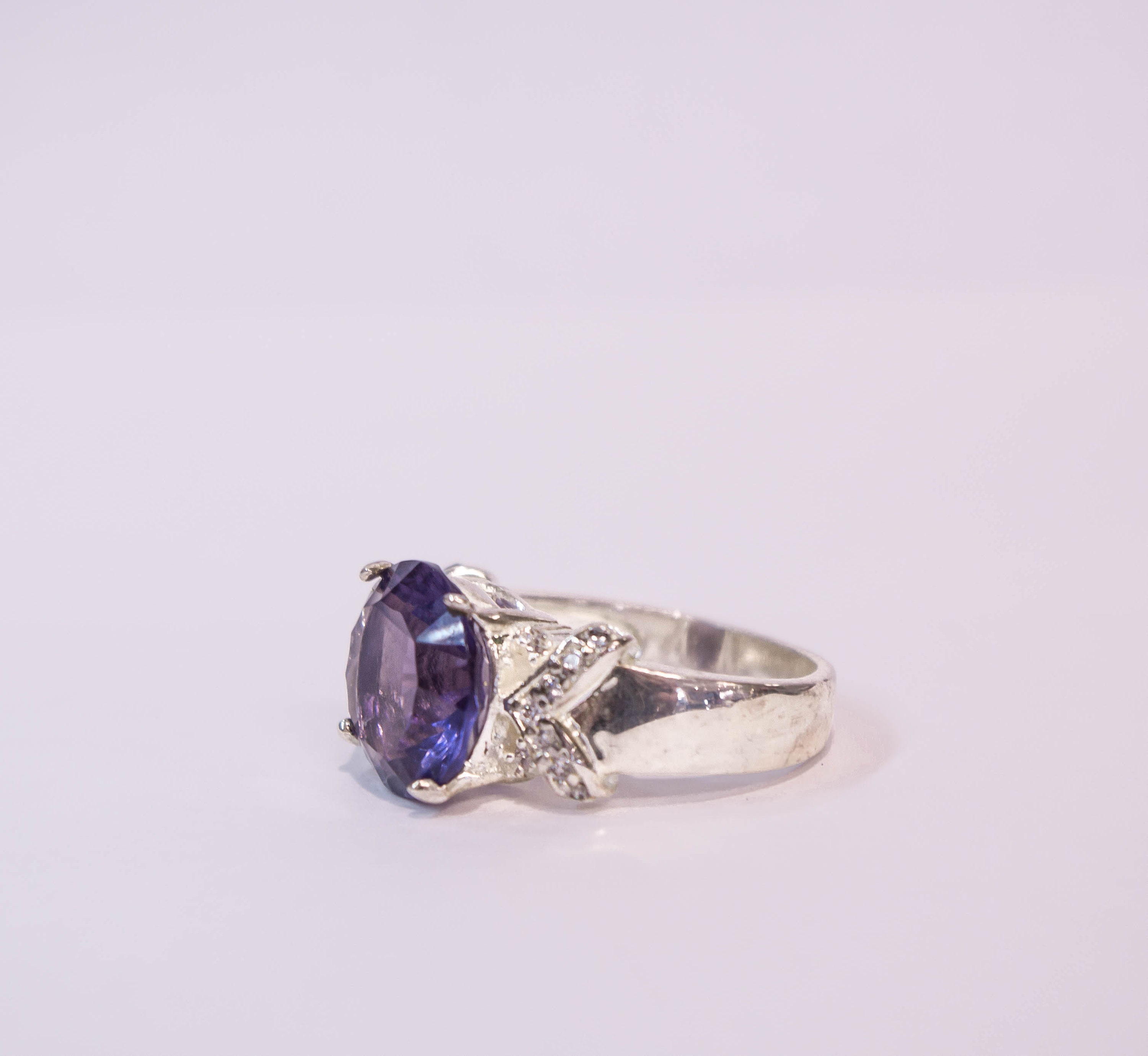 SILVER925 PURPLE STONE RING/シルバー/リング Sterling Silver Purple Stone Ring - Etsy