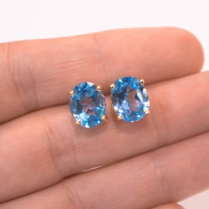 14K Topaz Earrings