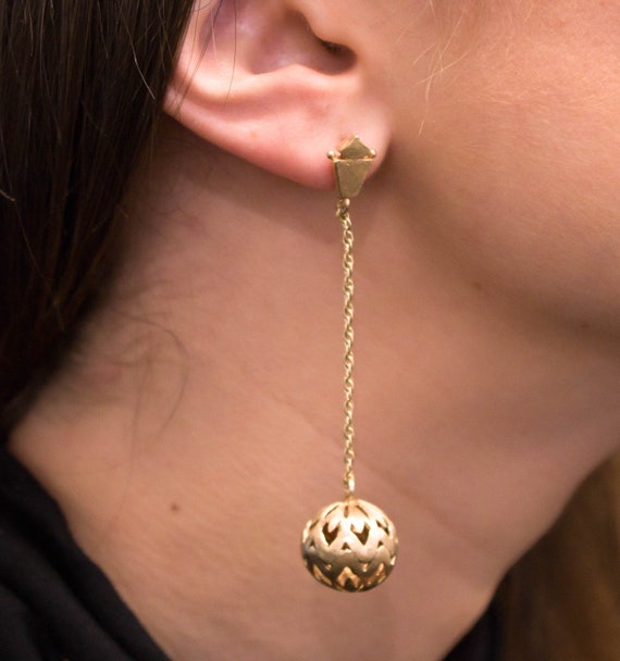 14KY Dangle Earring - image 2