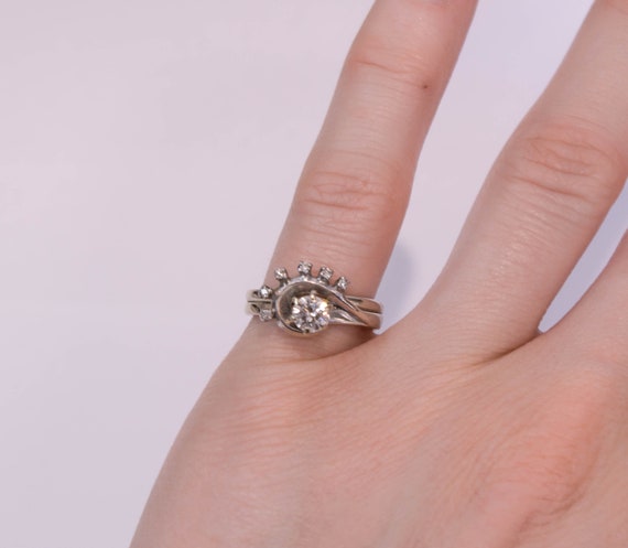 14K Diamond Engagement Ring - image 1