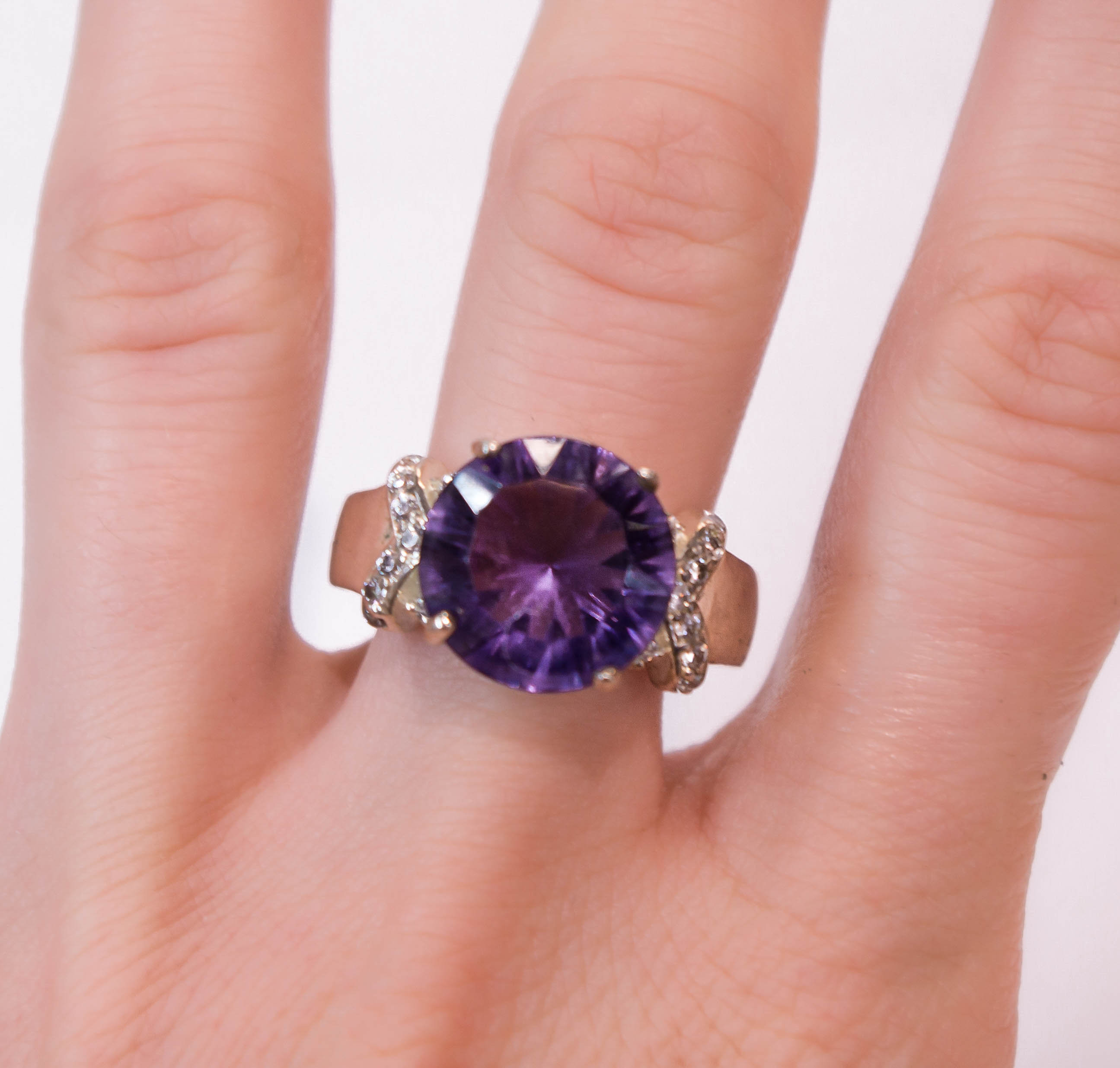 SILVER925 PURPLE STONE RING/シルバー/リング Sterling Silver Purple Stone Ring - Etsy