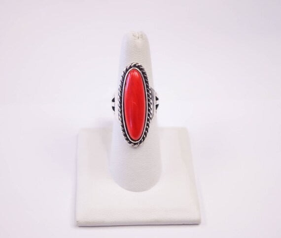 Sterling Silver Red Stone Ring - image 5