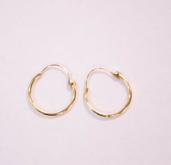 14K Gold Hoops