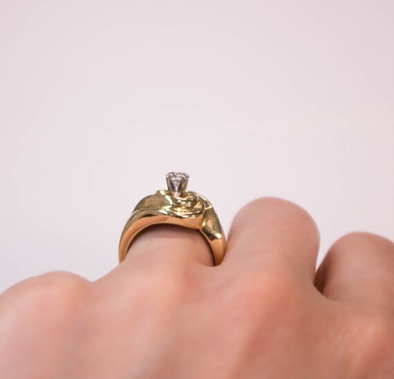 14K Vintage Diamond Ring - image 3