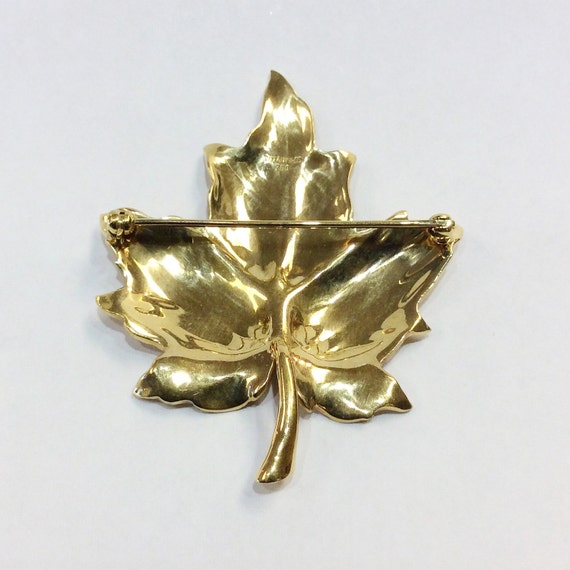 REDUCED!! Tiffany and Co. Vintage Maple Leaf Gold Brooch Pin