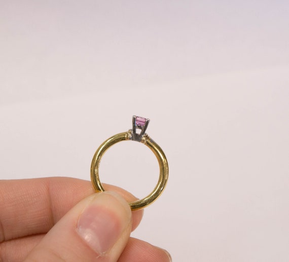 18K Pink Sapphire Solitaire - image 3