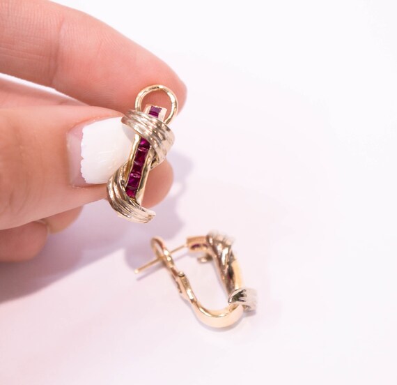 14 Ruby Earrings - image 4