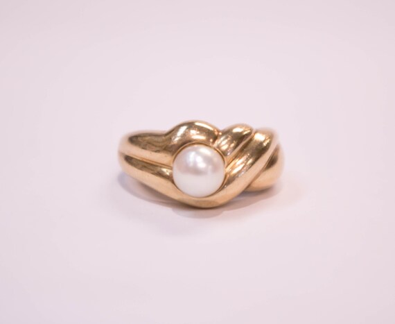 10K Pearl Ring - image 3