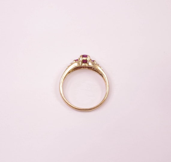 10K Ruby and Diamond Ring - image 5