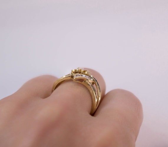 10K Diamond Love Ring - image 3