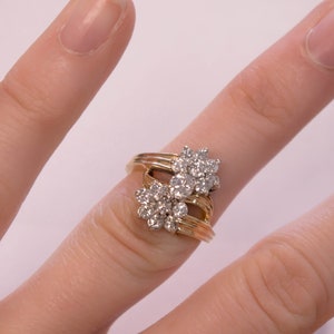 14K Diamond Cluster Ring