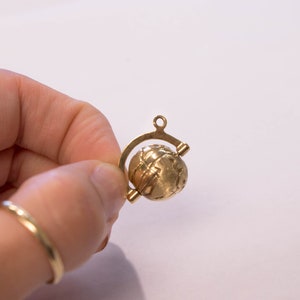 14k World Globe Charm