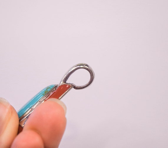 Blue and Red Stone Pendant - image 3