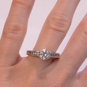 14K CZ, Pink Sapphire, and Diamond Ring